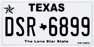 TX license plate DSR6899