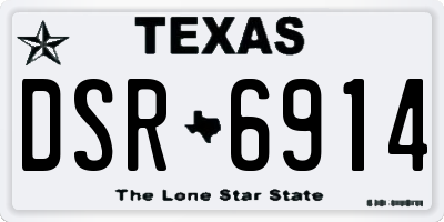 TX license plate DSR6914