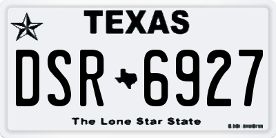 TX license plate DSR6927