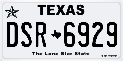 TX license plate DSR6929