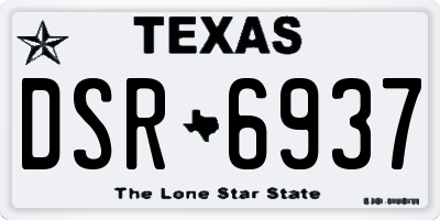TX license plate DSR6937