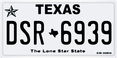 TX license plate DSR6939