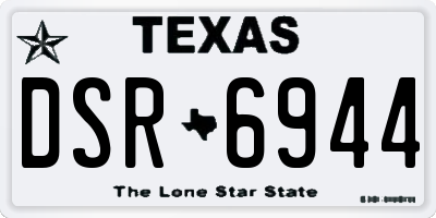 TX license plate DSR6944