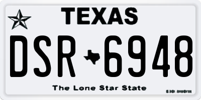 TX license plate DSR6948