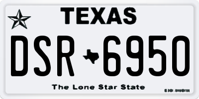 TX license plate DSR6950
