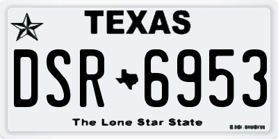 TX license plate DSR6953