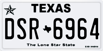 TX license plate DSR6964