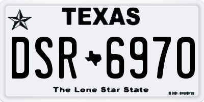 TX license plate DSR6970