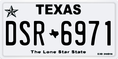 TX license plate DSR6971