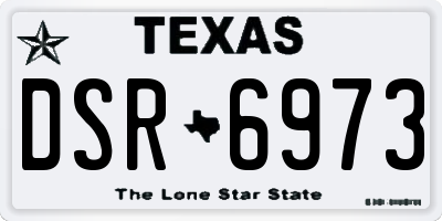 TX license plate DSR6973