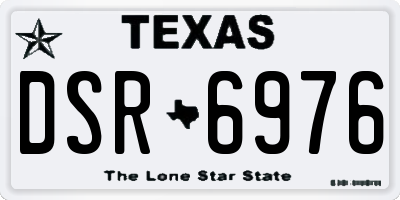 TX license plate DSR6976