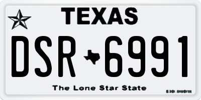 TX license plate DSR6991