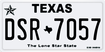 TX license plate DSR7057