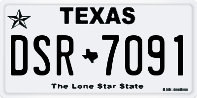 TX license plate DSR7091