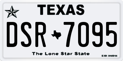 TX license plate DSR7095