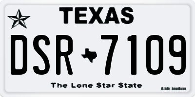 TX license plate DSR7109