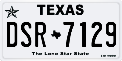 TX license plate DSR7129