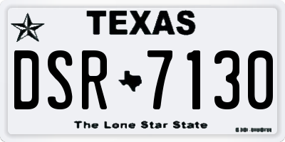 TX license plate DSR7130