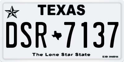 TX license plate DSR7137