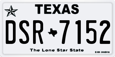TX license plate DSR7152