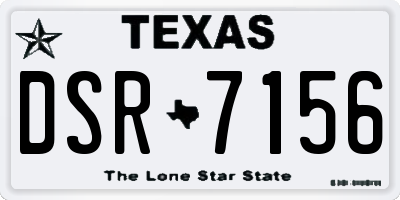 TX license plate DSR7156