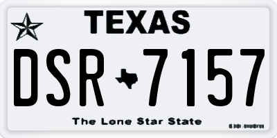 TX license plate DSR7157