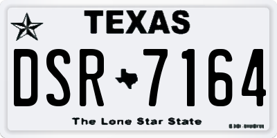 TX license plate DSR7164