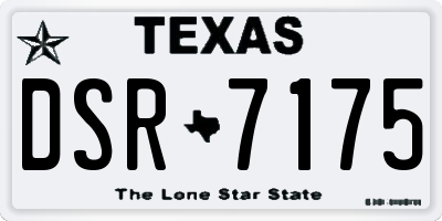 TX license plate DSR7175