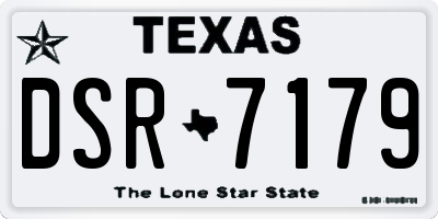 TX license plate DSR7179