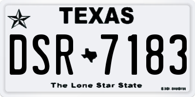 TX license plate DSR7183