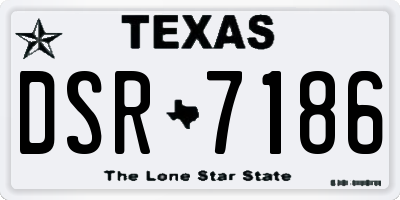 TX license plate DSR7186