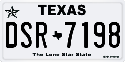 TX license plate DSR7198