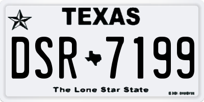 TX license plate DSR7199