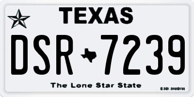 TX license plate DSR7239