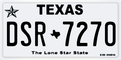 TX license plate DSR7270
