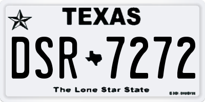 TX license plate DSR7272