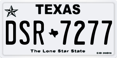 TX license plate DSR7277