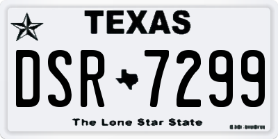 TX license plate DSR7299