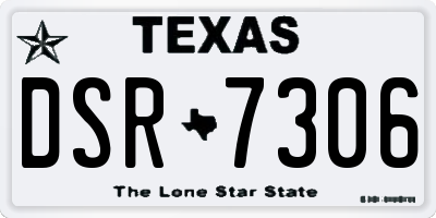 TX license plate DSR7306