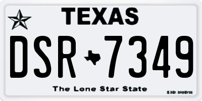 TX license plate DSR7349