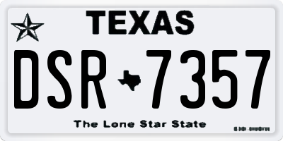 TX license plate DSR7357