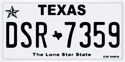 TX license plate DSR7359