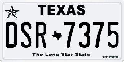TX license plate DSR7375