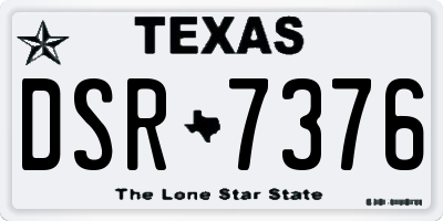 TX license plate DSR7376