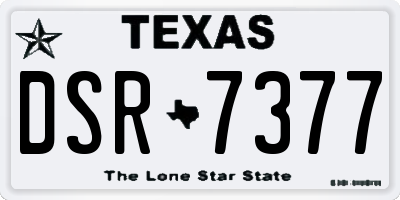 TX license plate DSR7377