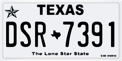 TX license plate DSR7391