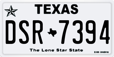 TX license plate DSR7394