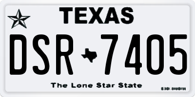 TX license plate DSR7405