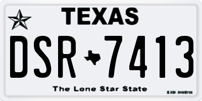 TX license plate DSR7413