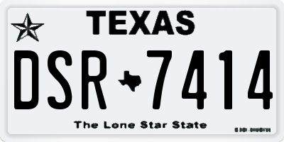 TX license plate DSR7414